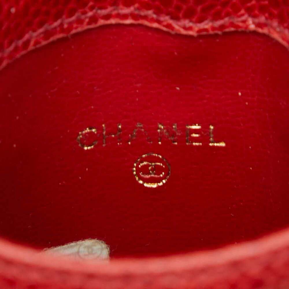 CHANEL Red Caviar Leather Logo Shoulder Bag - Picture 8 of 10